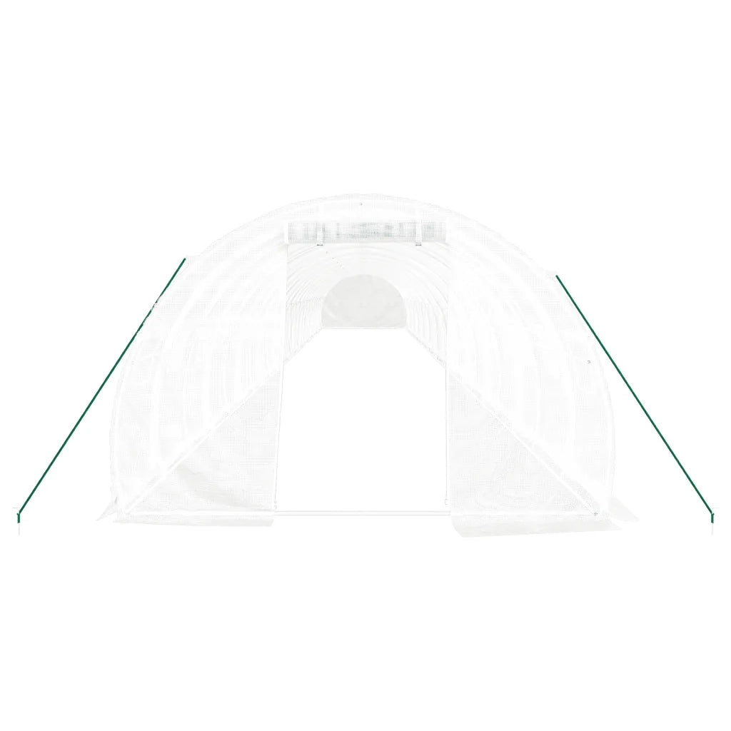 Serra con Telaio in Acciaio Bianco 72 m² 24x3x2 m 3188060