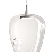 Zafferano Lampada a sospensione Bilia 27 LED 8W 2700K 645lm Vetro Borosilicato Bianco Trasparente 230V Design Moderno ed Elegante per Interni