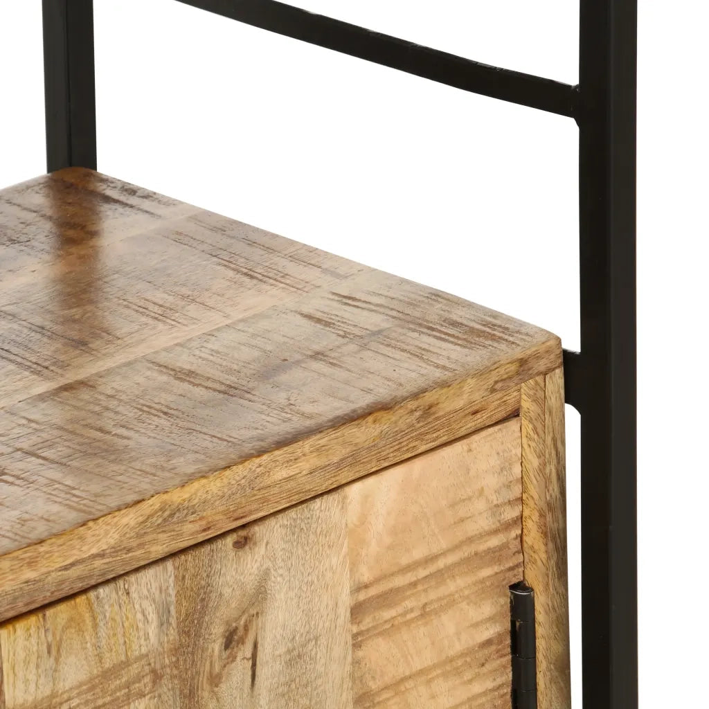 Libreria a 4 Livelli Legno di Mango Grezzo 124x30x180 cm