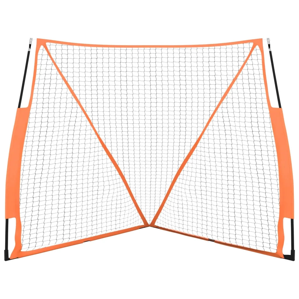 Rete Baseball Arancione e Nera 183x182x183cm Acciaio Poliestere CFW6112009