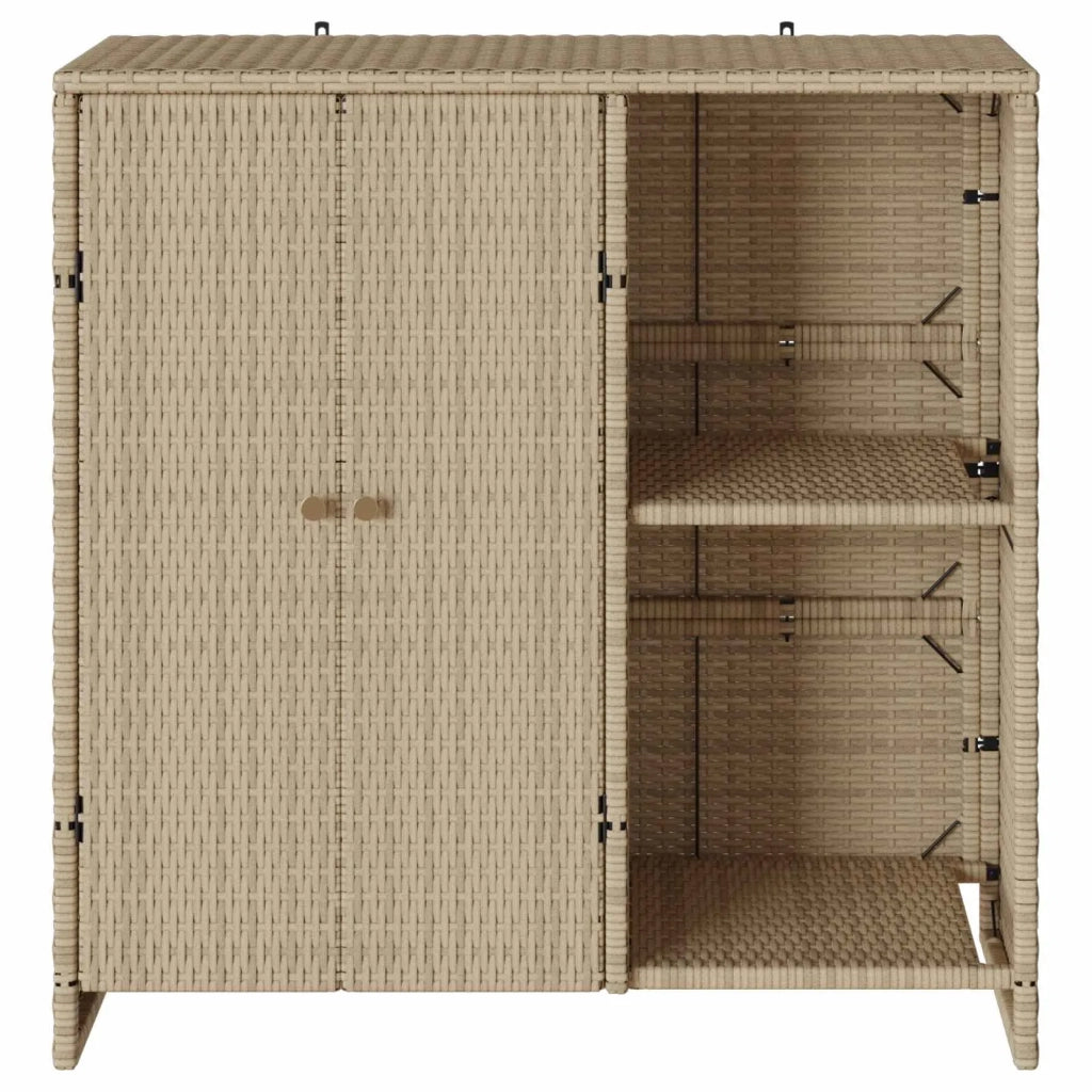 Armadio con lo scaffale Beige 100 x 36 x 102 cm Rattan CFW5906129