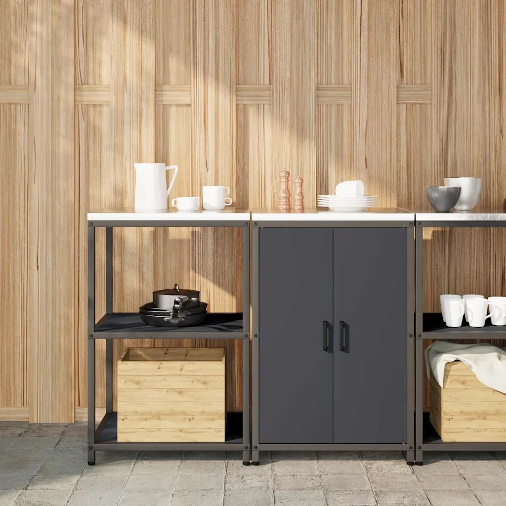 Set di Stoccaggio per Cucina con lo scaffale 2 pcs Antracite 3392689