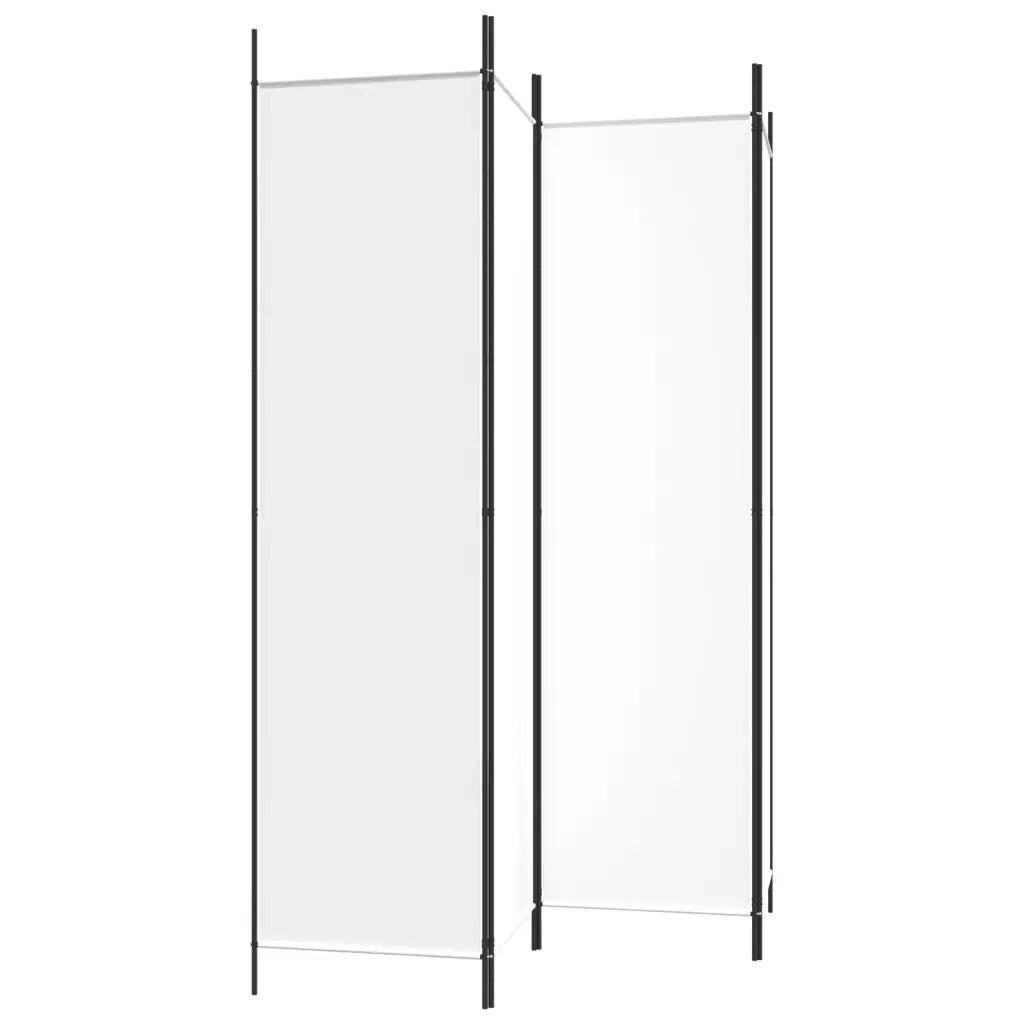 Divisorio a 4 Pannelli Bianco 200x200 cm Tessuto 350182