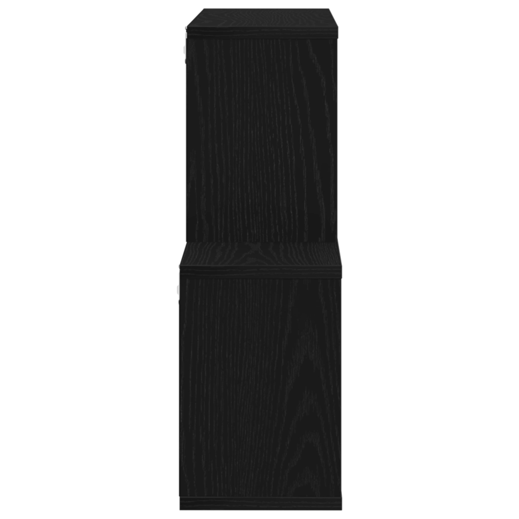 Mobile sospeso in rovere nero 76x15x53 cm realizzato in legno ingegnerizzato