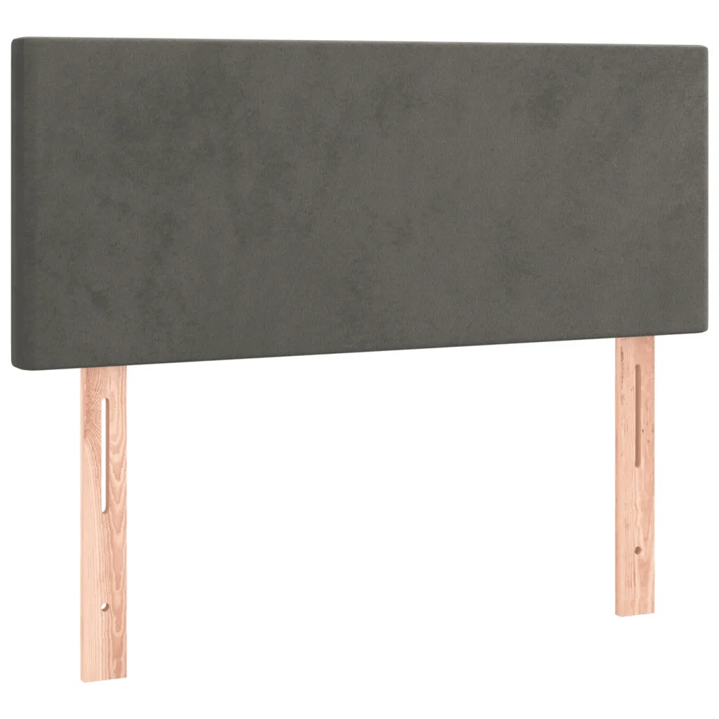 Giroletto a Molle con Materasso Grigio Scuro 100x200 cm Velluto 3141168