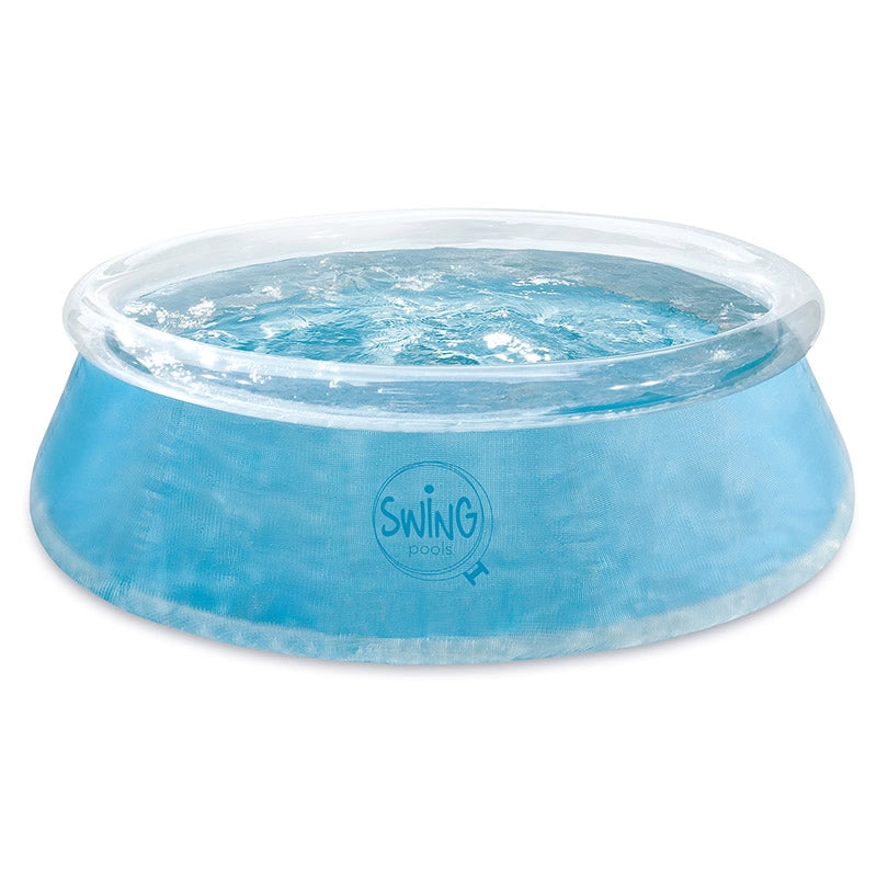 Piscina Fuori Terra Gonfiabile Swing Quick Trasparente  2,44 X H.0,76 M