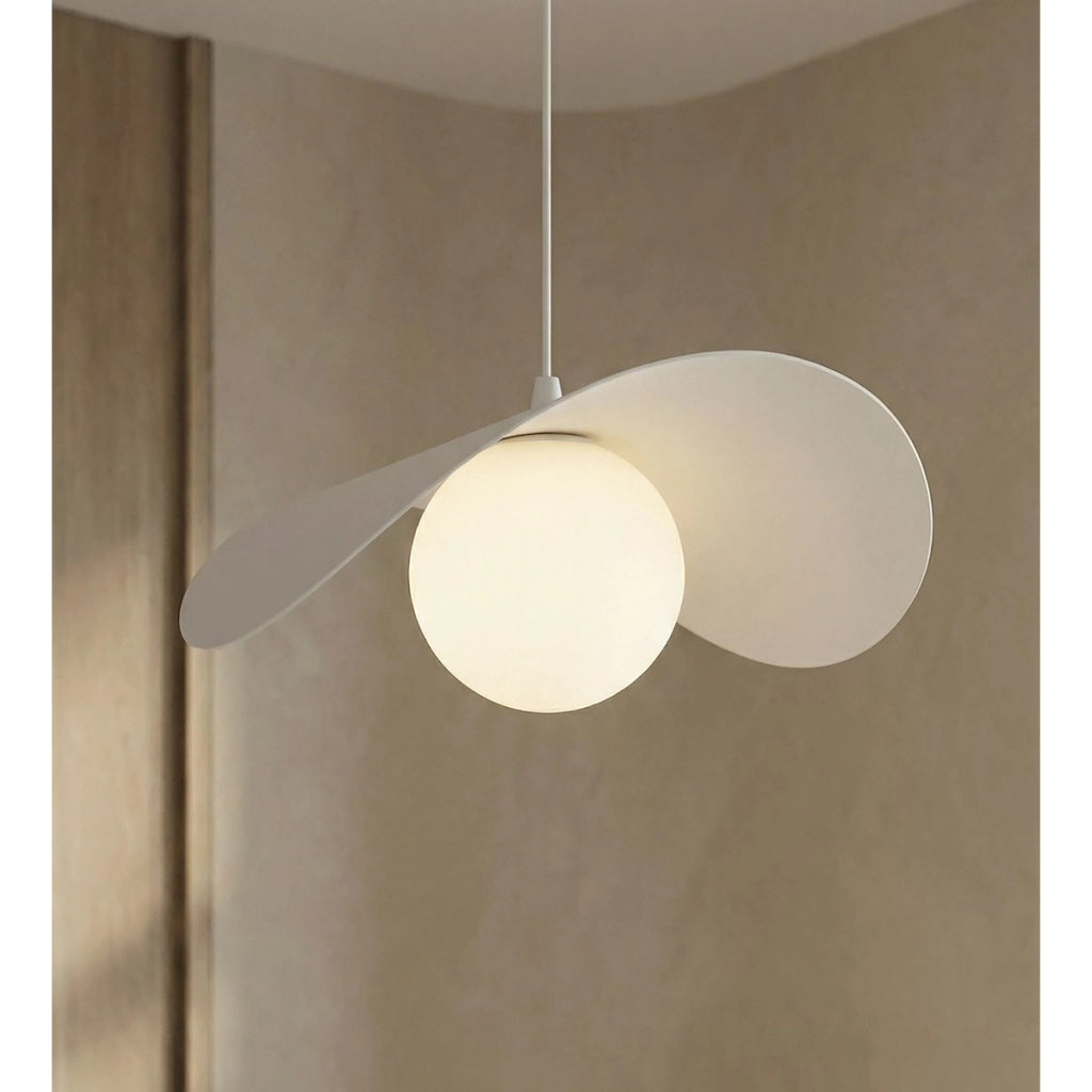 Lampada a sospensione Ritual in acciaio bianco opaco