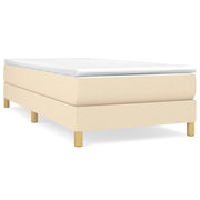 Letto singolo | Letto per adulti | Struttura Letto a Rete a Molle Crema 90x200 cm in Tessuto