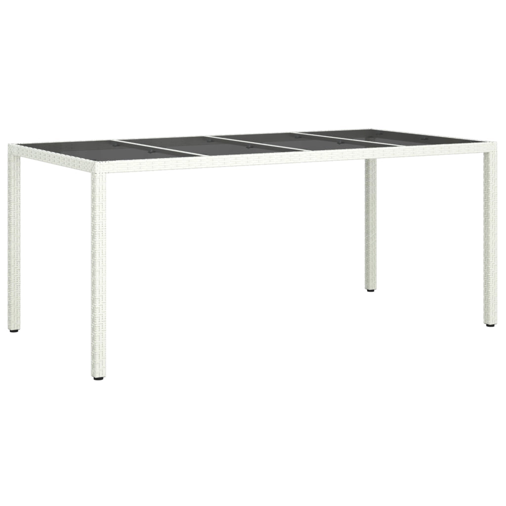 Tavolo da Pranzo da Giardino Bianco 190x90x75 cm Polyrattan