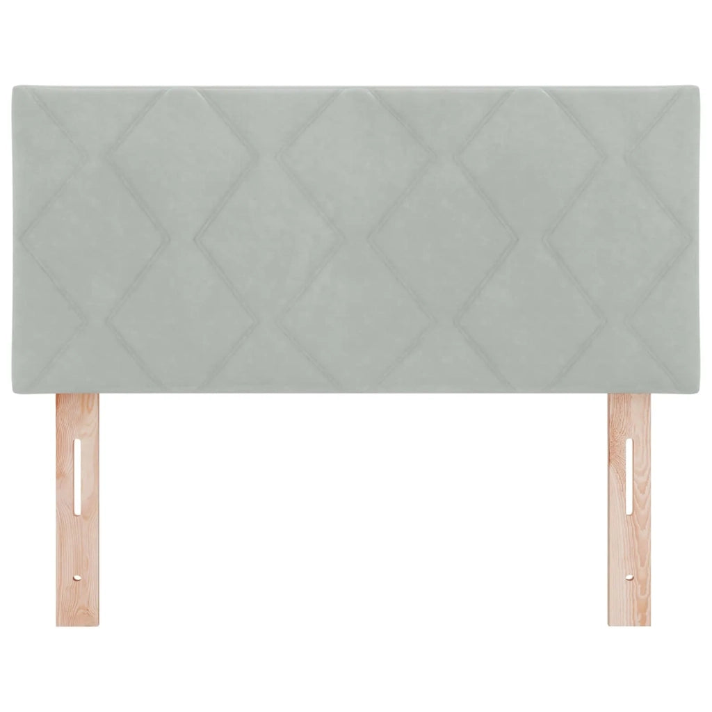 Testiera LED Grigio chiaro 90 cm Velluto 3338194