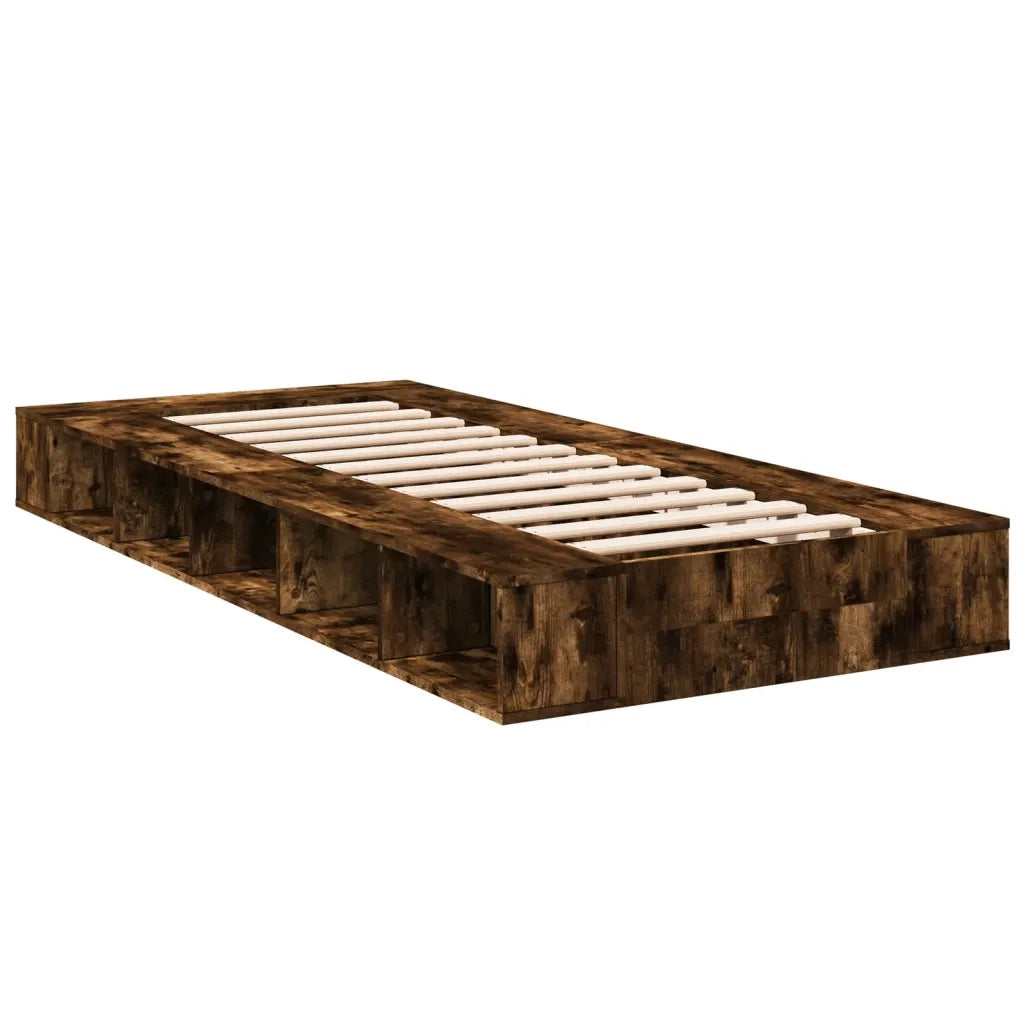 Giroletto-Struttura Letto Rovere Fumo 90x200 cm in Legno Multistrato 964620
