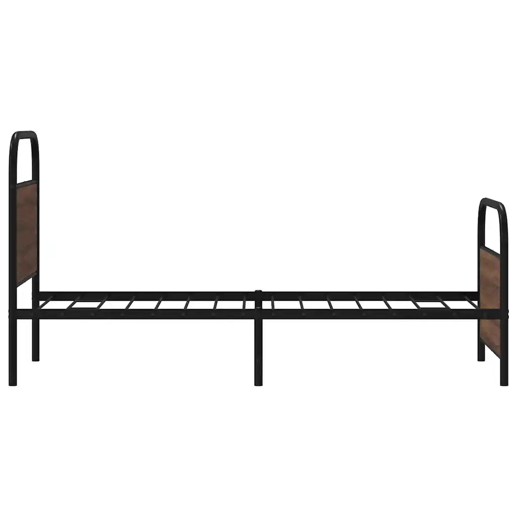Letto singolo | Letto per adulti | Giroletto senza Materasso Rovere Marrone 80x200cm in Truciolato