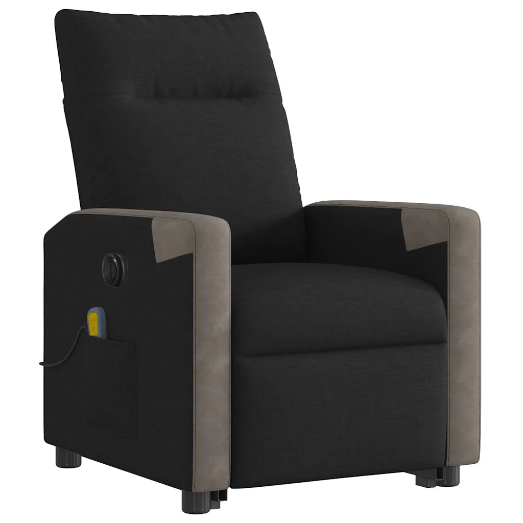 Poltrona Alzapersona Massaggiante Elettrica Nera in Tessuto 3324107