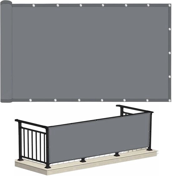 Tendal solare impermeabile - protezione UV - 0,8 x 2 m - grigio scuro