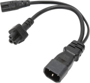 Caviato C14 a C5 C7 IEC 320 Mannello a Femmina, Estensione per Lampade da Scrivania Altoparlanti Monitor Scanner Fotocamere Stampanti
