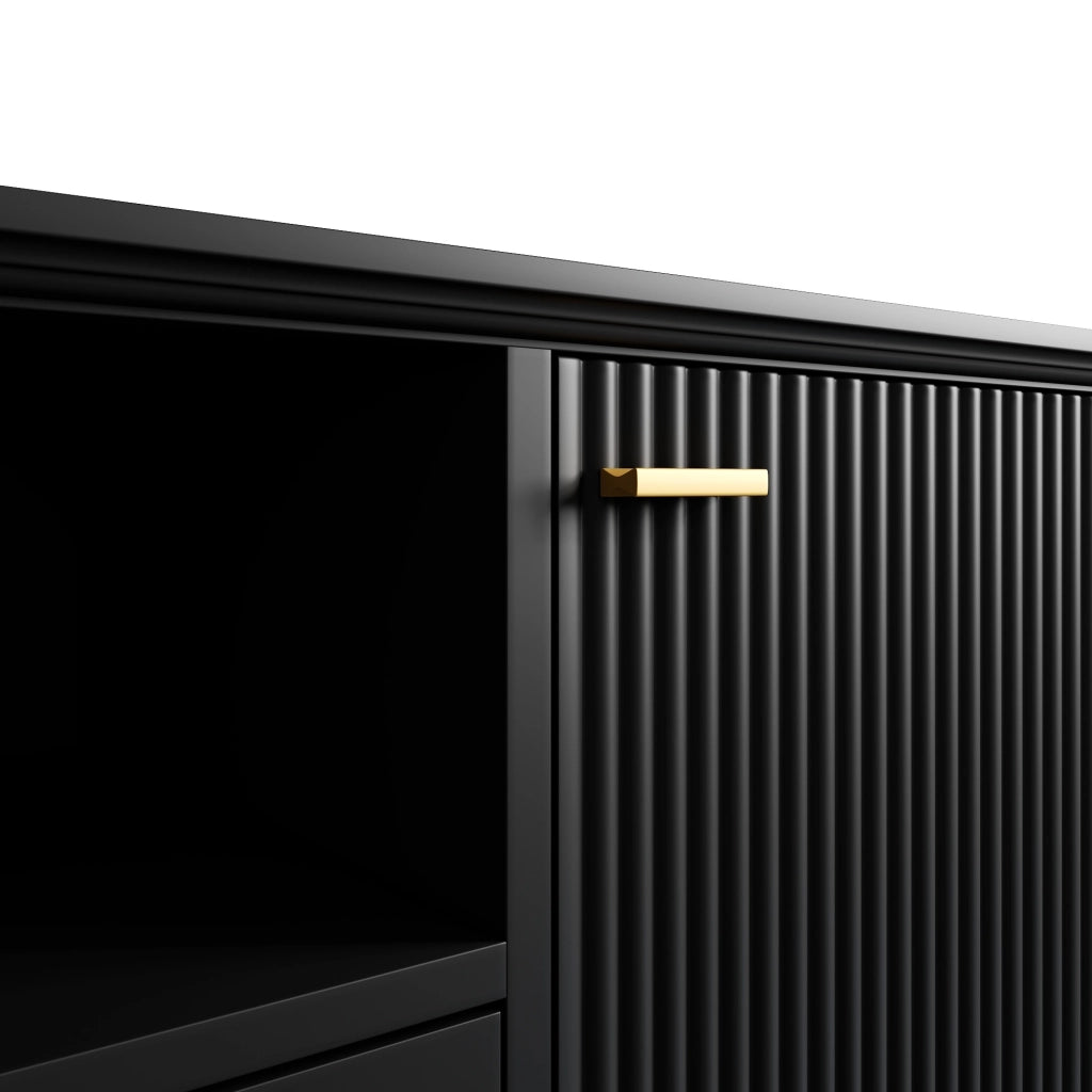 Mobile TV 170x36x54 cm con passacavi; MDF nero