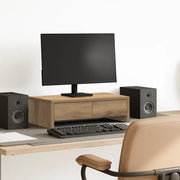 Supporto Monitor con Cassetti Rovere 50x27x15 cm in Truciolato