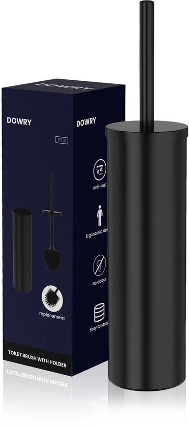 Set di spazzole per il water con asta in metallo inox, spazzola cilindrica per il water con 2 spazzole di ricambio, set di accessori per il water autonomo per la stanza da bagno, pulizia igienica e mantenimento