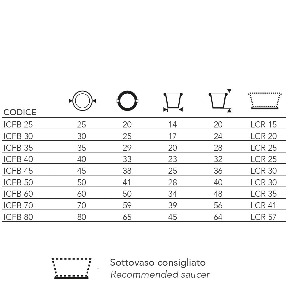 Cheonda - Garden Italia Vaso Tondo Campana con Festoni Ø80 cm in Resina – Made in Italy, Resistente al Gelo e Antiurto