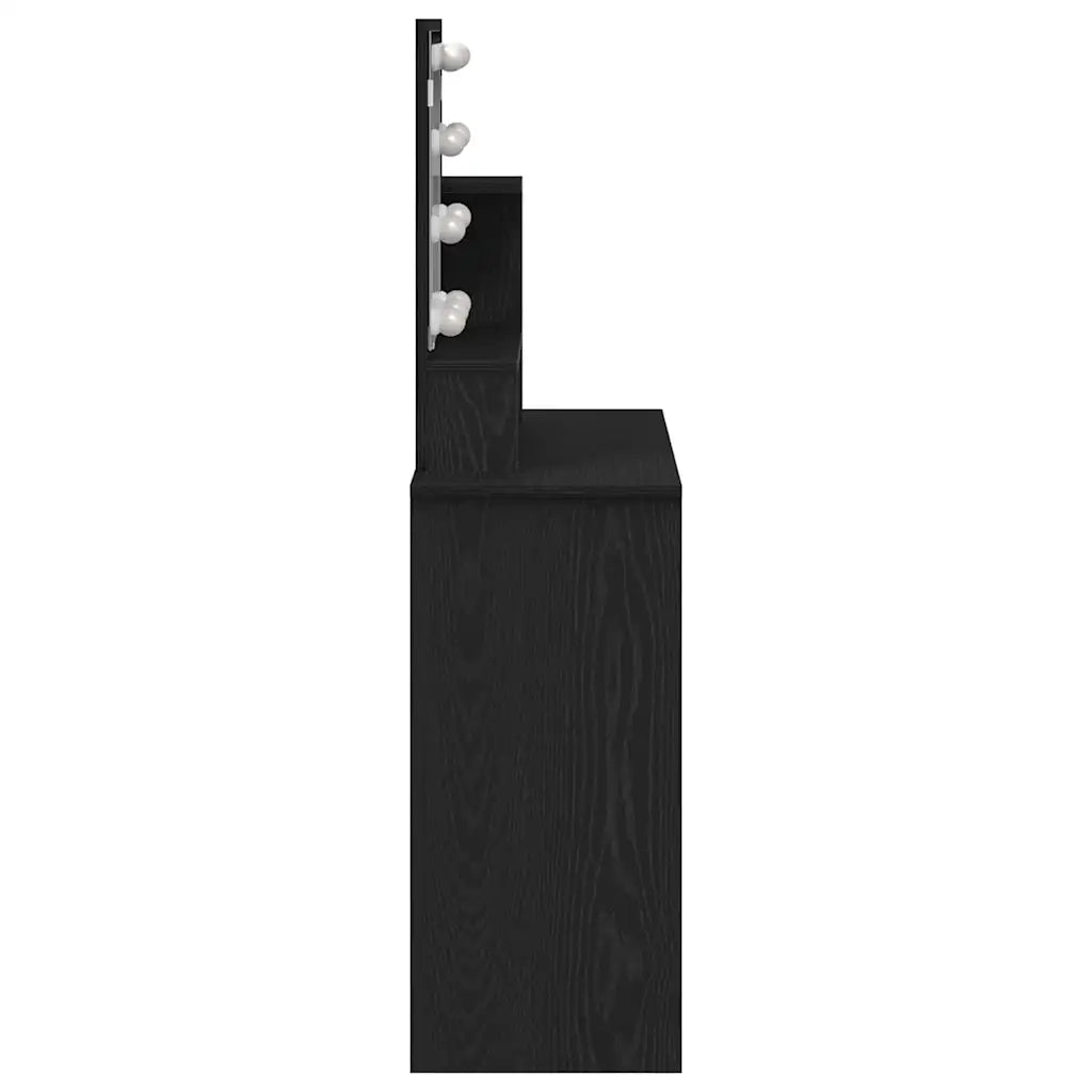 Tavolo da Trucco con cassetto Rovere Nero 86,5 x 35 x 136 cm CFW8291037