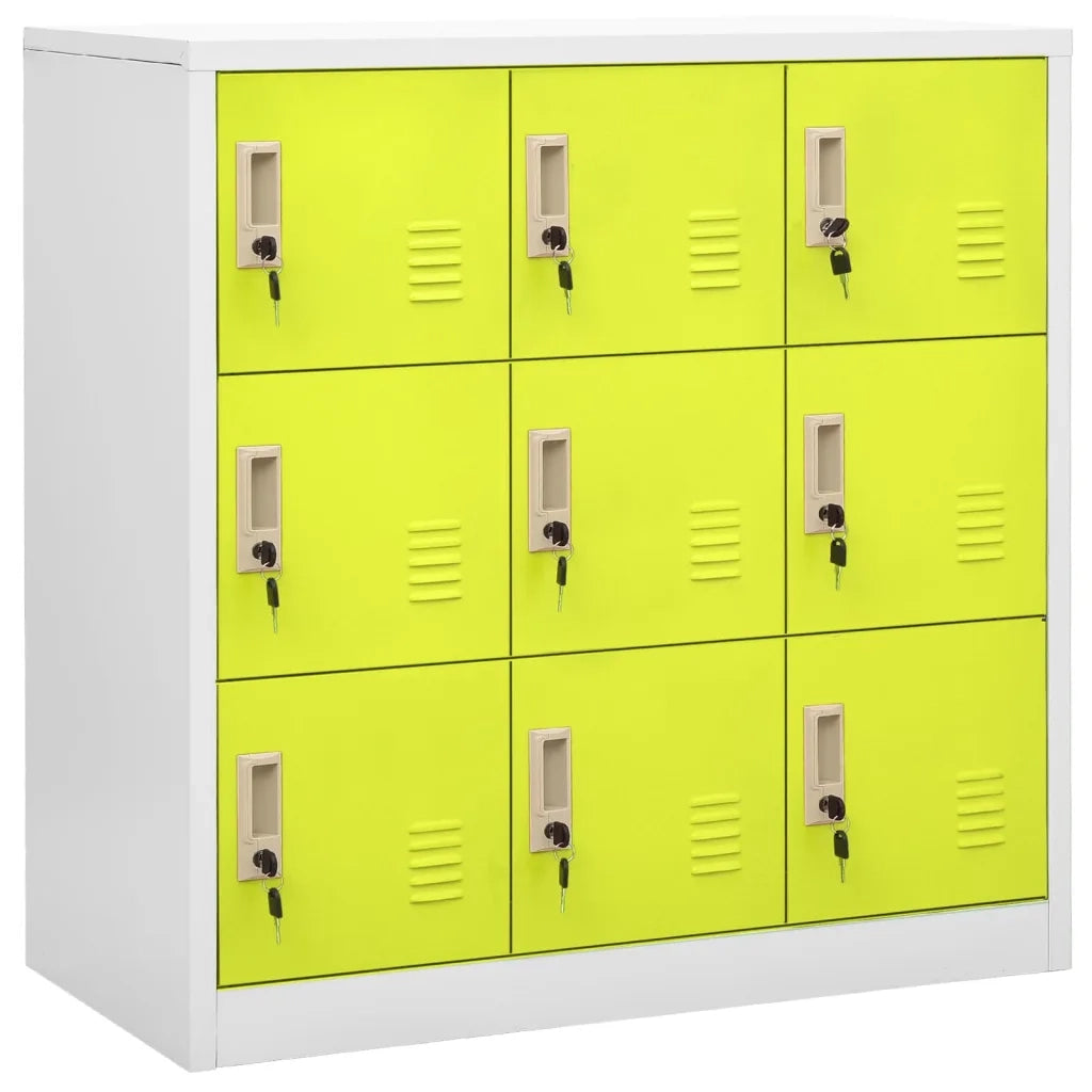 Set di 2 armadietti moderni con serratura 90 x 45 x 92,5 cm acciaio grigio 02_0055167