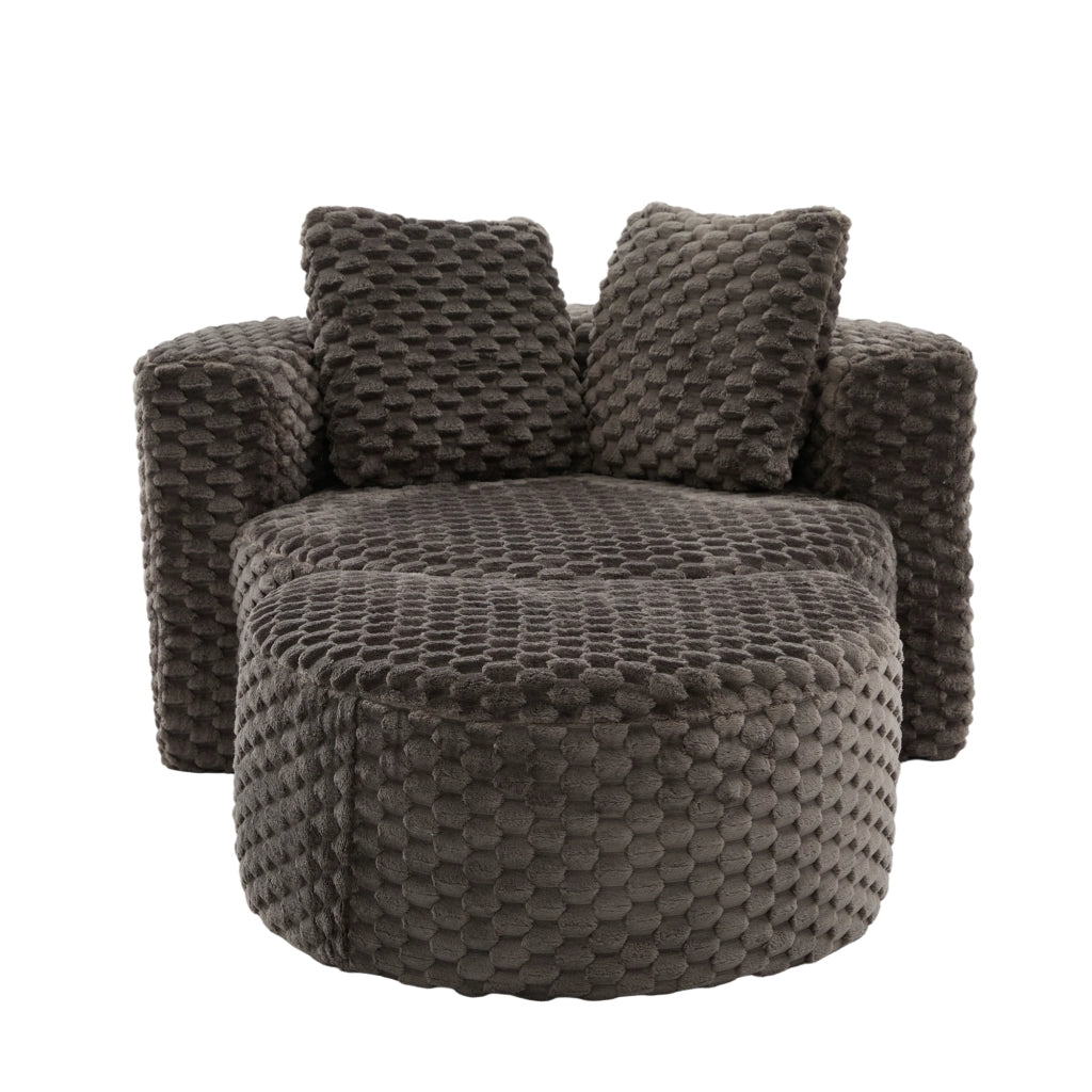Poltrona Letto con Poggiapiedi Relax ¨C Xylo ¨C Grigio Scuro, 130x115x103 cm