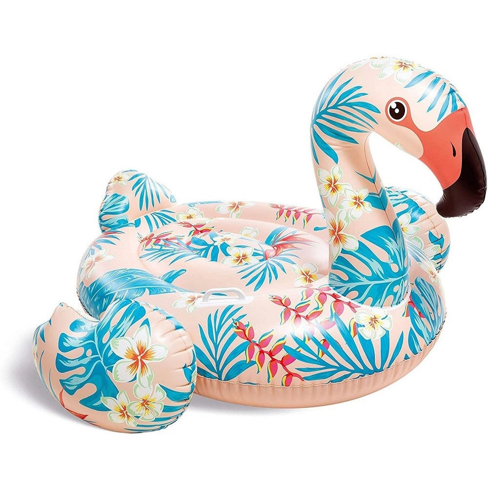 Trade Shop - Fenicottero Tropicale Gonfiabile Cavalcabile 147x140x94cm Multicolore Mare 57559 -