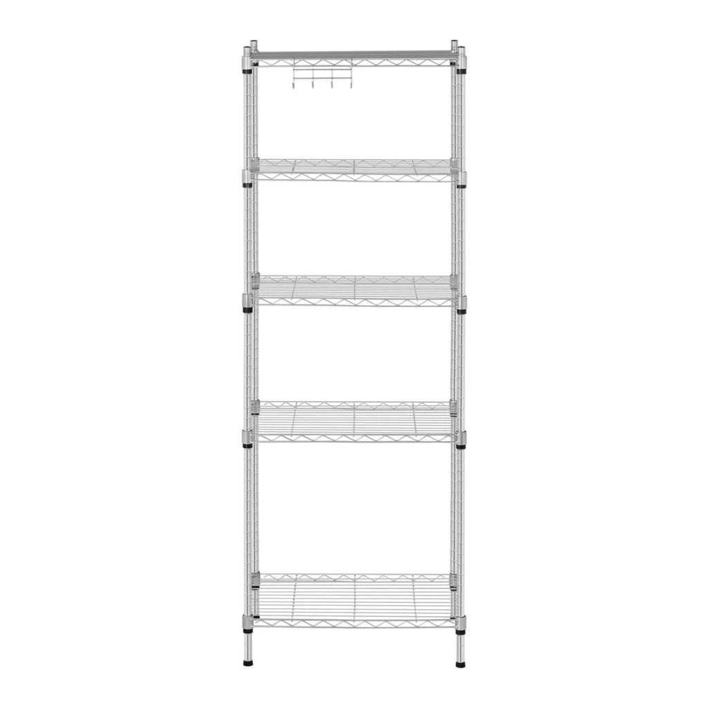 Scaffale professionale a 5 ripiani 35 x 55 x 150 cm - 150 kg metallo grigio 14_0001535