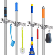 Set di Orrori per Pennelli 304 Acciaio Inossidabile con 3 Orecchioni e 2 Ganci per Cucina Bagno Giardino Casa Garage (grigio) - Set da 2