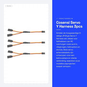 Y Cavo di Servo Professionale - 3 Pezzi - Estensioni Servo 6"/150mm - Connettore JR - Cavi Y per RC - Alta Qualità - Filo 22 Awg di Alta Qualità - Cavo di Servo Estensibile