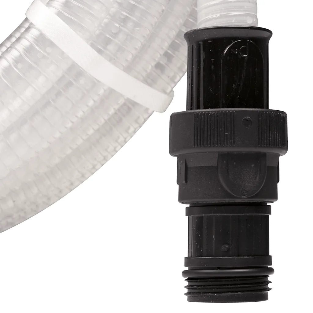 Tubo Aspirazione con Connettori in PVC Trasparente 1" 10 m PVC