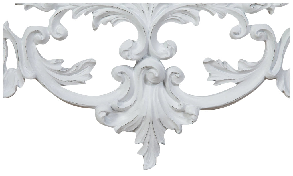 Biscottini MENSOLA A MURO IN LEGNO FINITURA BIANCA ANTICATA L46XPR17XH22 CM MADE IN ITALY