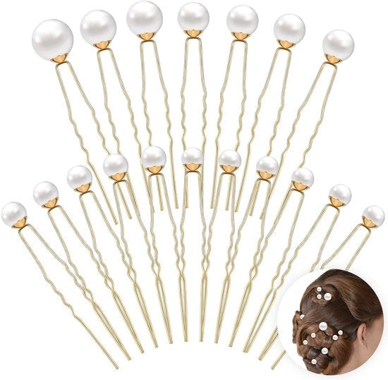 Accessori per capelli - Decorativi - U-Forma Clip con Strass - Oro - Accessori di matrimonio per la sposa e la damigella d'onore