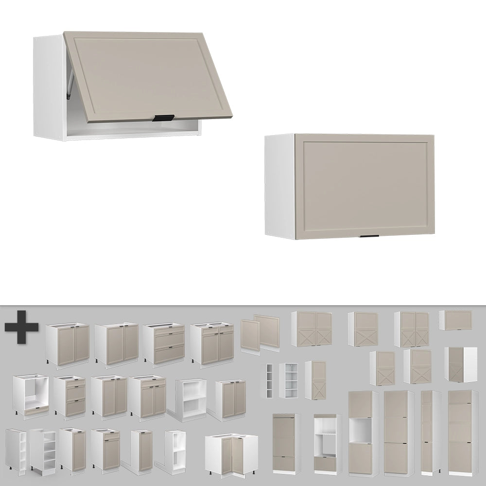 Vicco Pensile da cucina GrigioBeige 60 cm Piatto