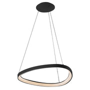 Lotus Sospensione a LED 48W 3000K Nero - Lampada da soffitto asimmetrica moderna IP20 CRI80 dimmerabile - Rossini Group