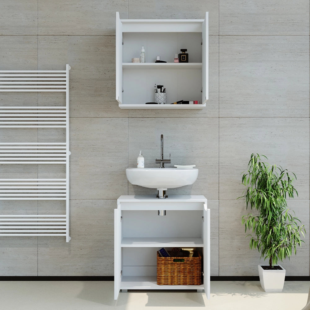 Vicco Set mobili bagno Bianco 2 parti