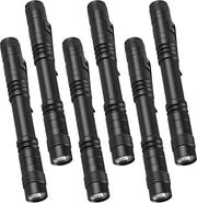 6 pezzi di piccola torcia acqua resistente con clip - alta luminosità - luce bianca - torcia mini pen per campeggio - escursioni - emergenze - esterno .