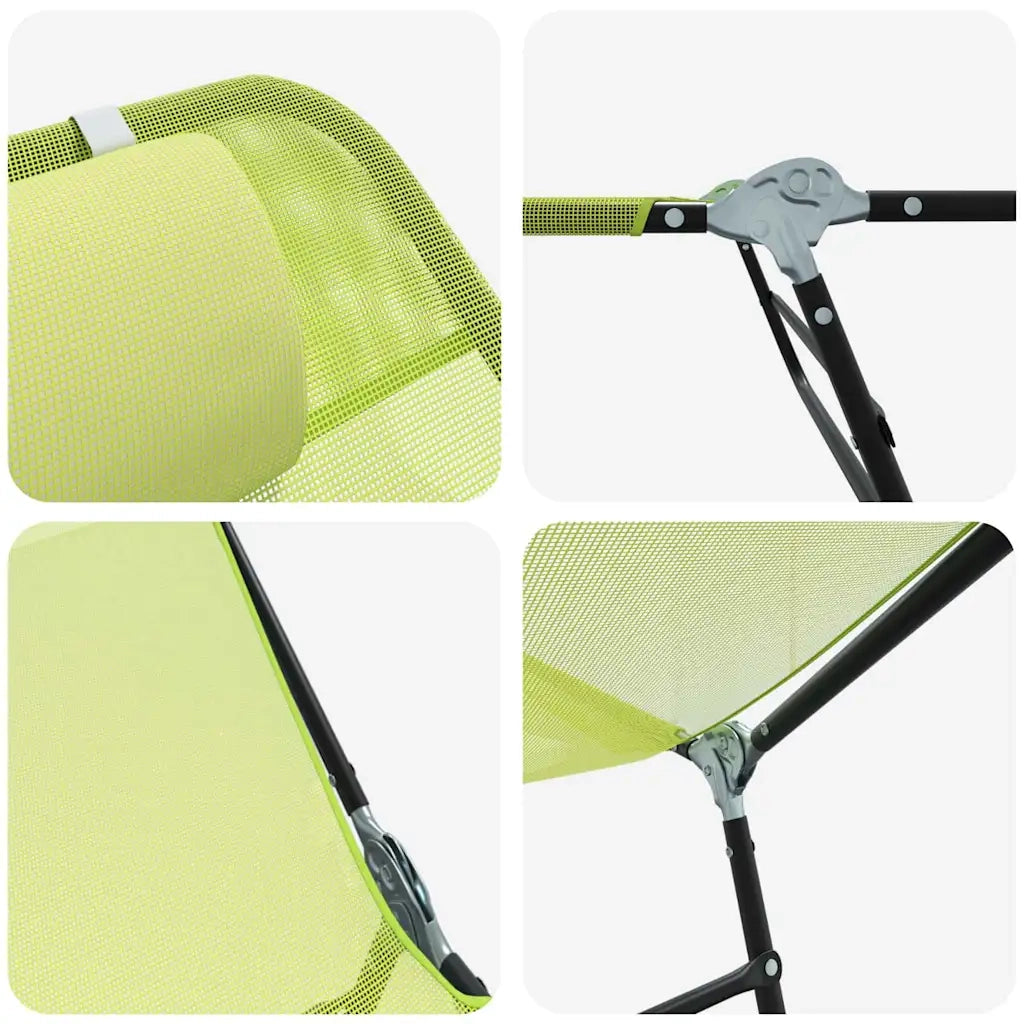 Lettino prendisole pieghevole Verde 182 x 55 x 85,5 cm 42003155
