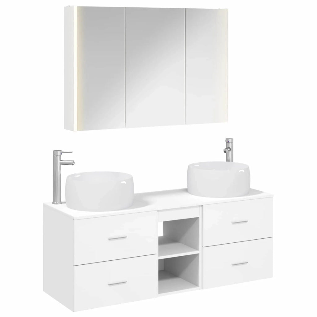 Set di mobili per il bagno 4 pcs Bianco 3407023