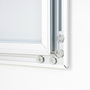 Bacheca con Apertura a Battente 51,5x79,0x2,3 cm in Alluminio con Led Silver