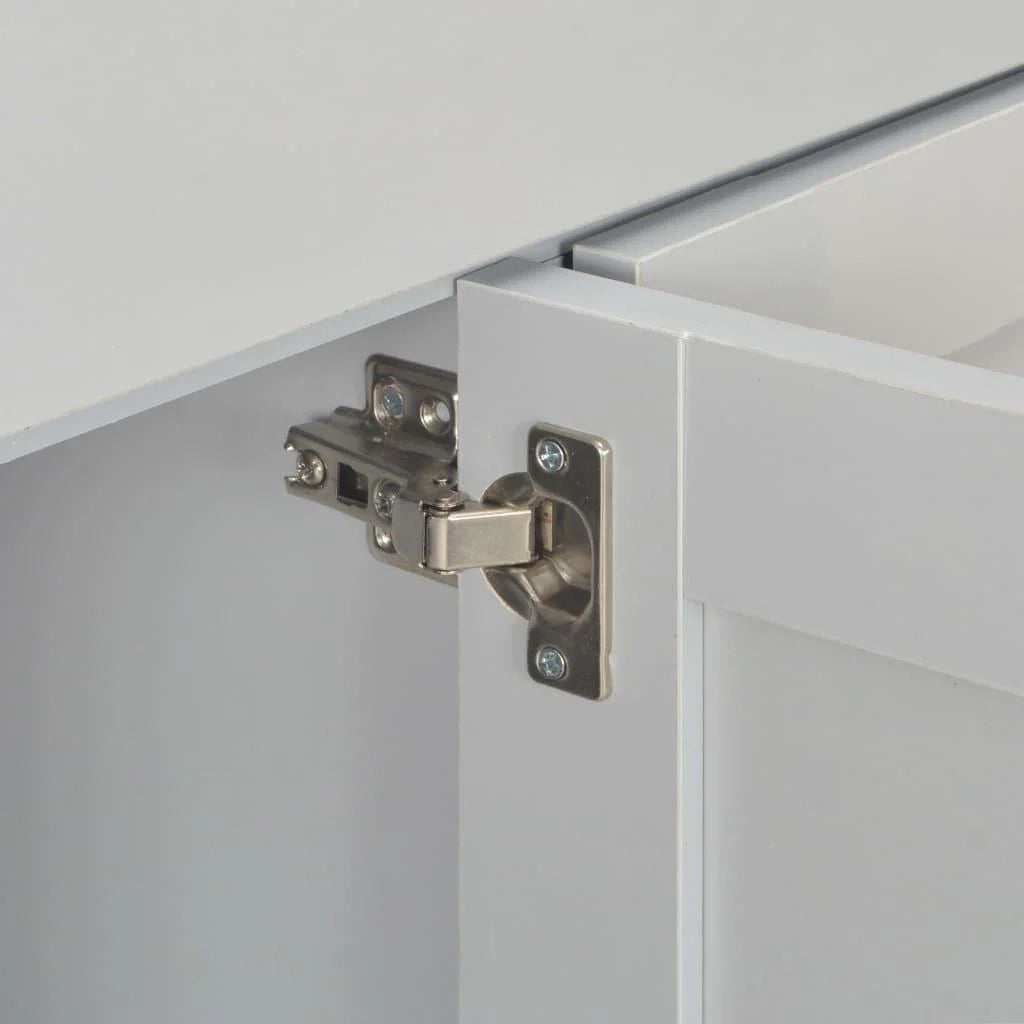 Credenza grigia mobiletto consolle mobile contenitore 112 cm 4402264