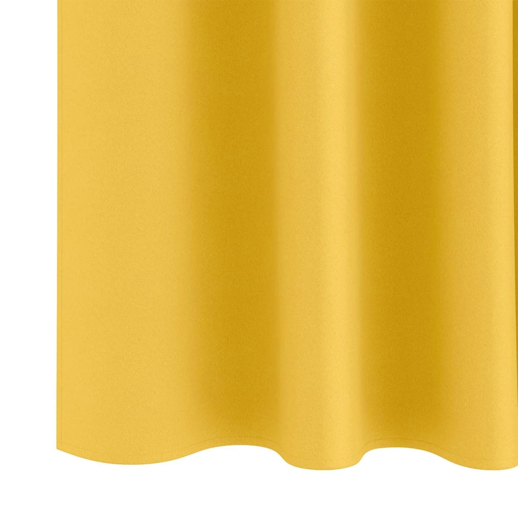 Tende Blackout con Anelli 2 pcs Giallo senape 260 x 140 cm 4107507