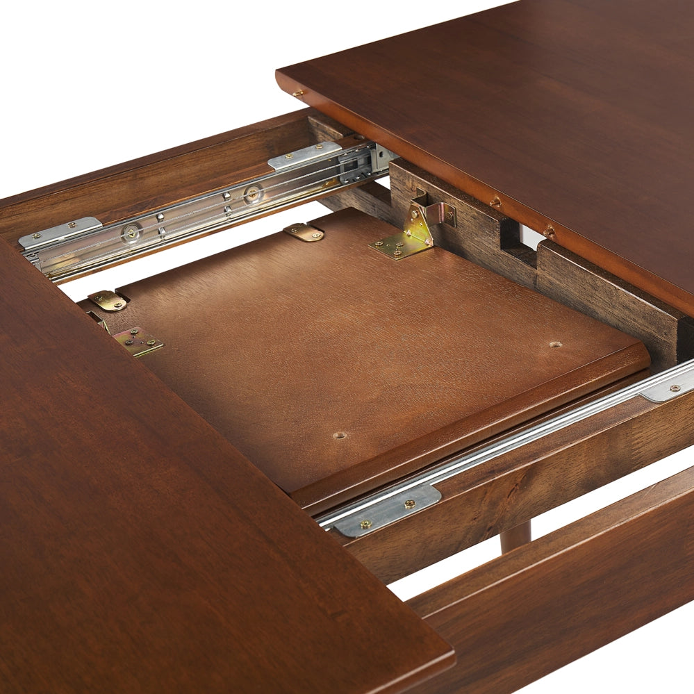 Tavolo da pranzo allungabile in legno scuro 100/130 x 80 cm MDF gomma retrò
