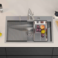 Lavello In Acciaio Burt 110 Workstation Brush Nickel