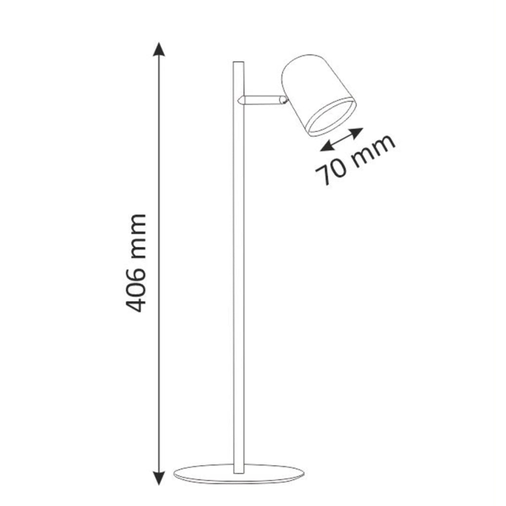 Lampada da scrivania LED nera 3000K RAWI Polux 318435