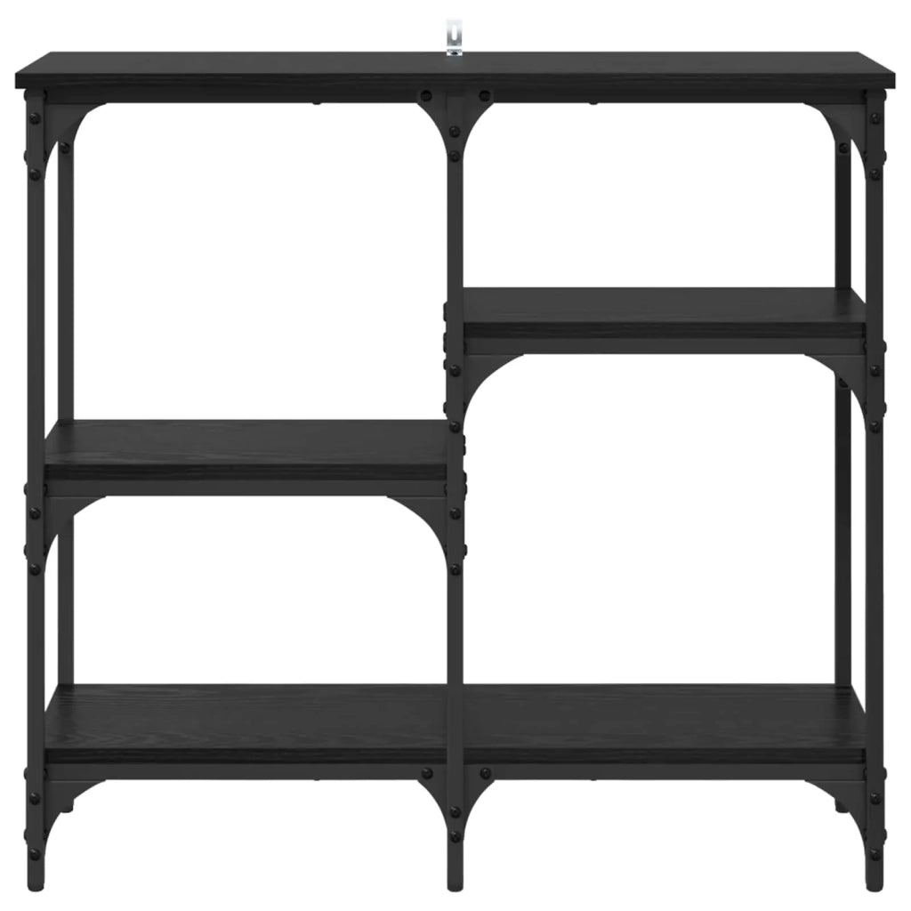 Tavolo consolle Rovere Nero 80 x 29 x 75 cm Legno multistrato