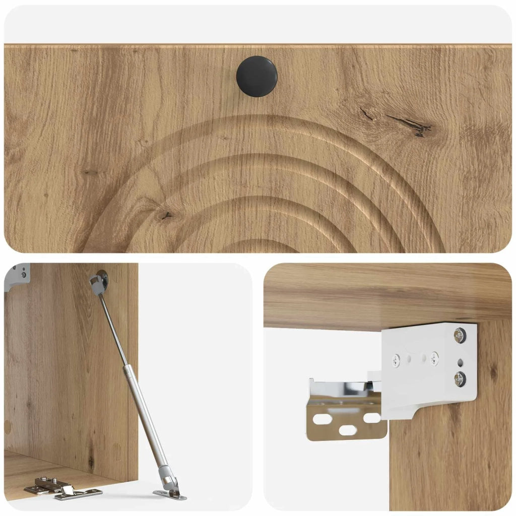 Mobile Porta TV da Muro Rovere Artigianale 78,5 x 31 x 30 cm