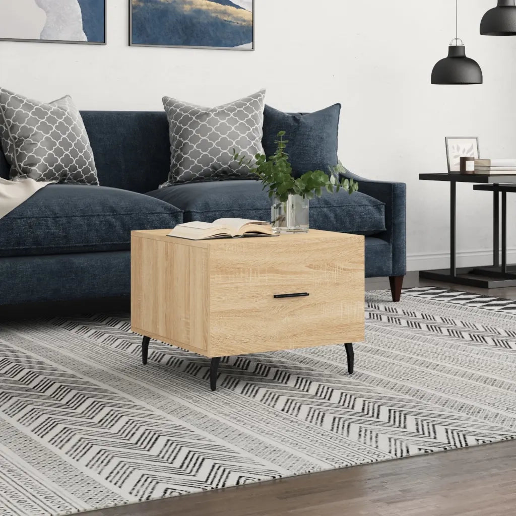 Tavolino da Salotto-Tavolino da soggiorno-Tavolo Rovere Sonoma 50x50x40 cm Legno Multistrato 926809