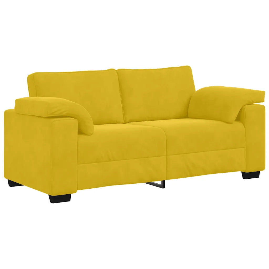 Divano Divanetto Giallo 140 cm in Velluto