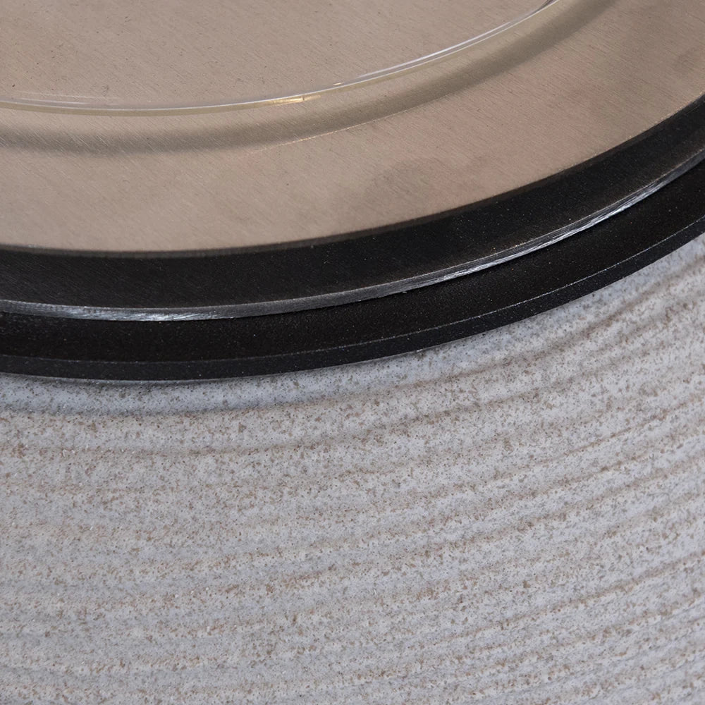 Camino a Bioetanolo Braciere da Pavimento Ø40xh54 cm per Interno ed Esterno Botticelli Corda Beige